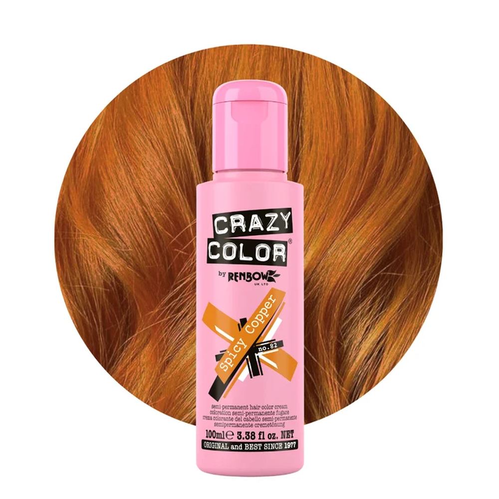 Crazy Color - Spicy Copper Semi permanent hair dye - Bronze coloured